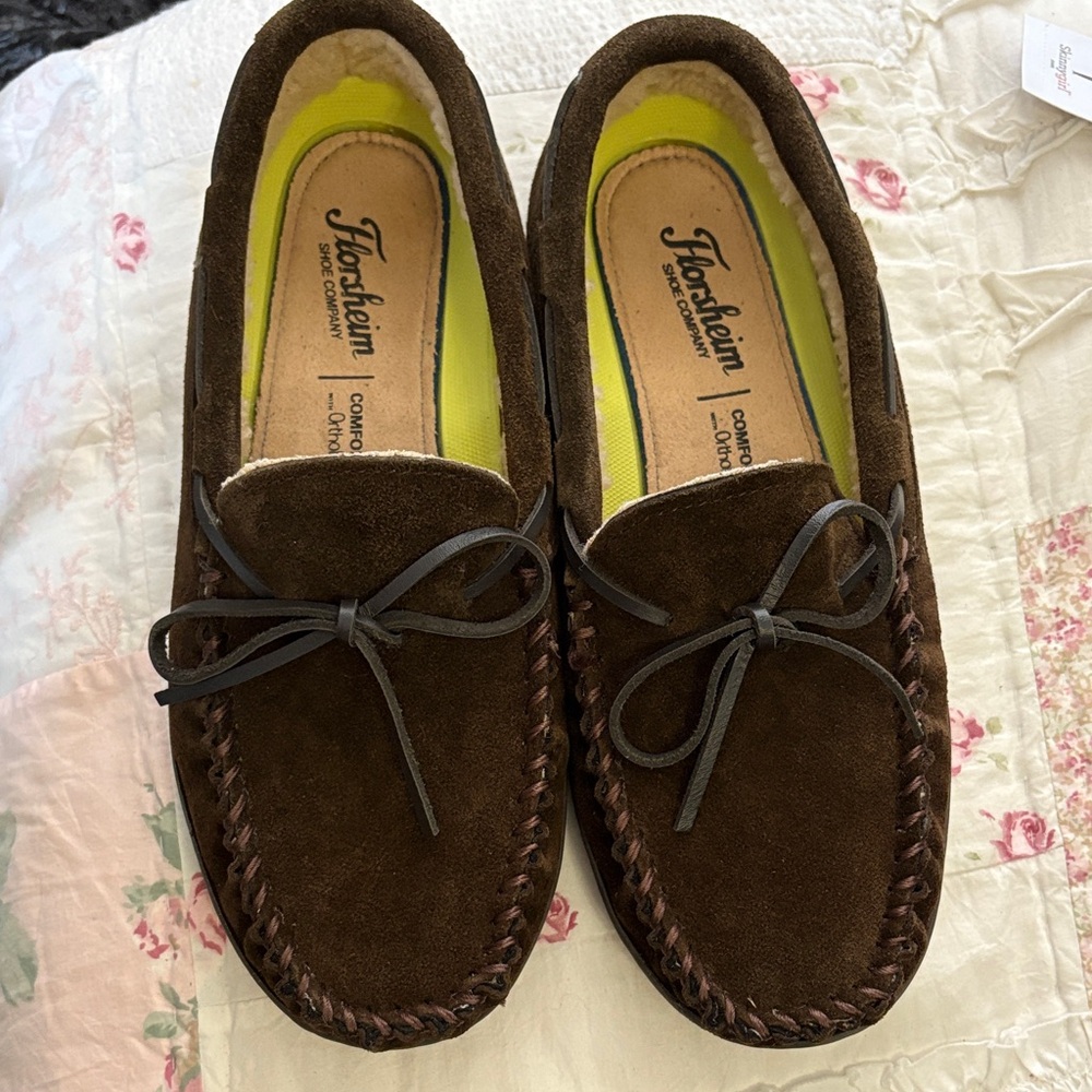 Florsheim Men's Dark Brown Suede Slip-Ons